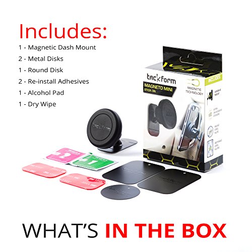 Magnetic Phone Holder - TACKFORM [ Tack Mount ] V.2.0 w/N52 Magnets [ for Car, Kitchen, Bedside, Bathroom ] Stick On Dash Mount with Authentic 3M Sticky Adhesive, for Phones, Tablets, and GPS Units - Thumbnail 4