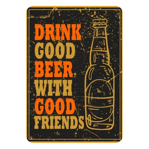Image of Zesta Bathroom Decor Items Washroom Decor Tin Sign | Aesthetic Posters Wall Poster for Bedroom | Magnetic Cafe Decoration Items / Restaurant Decorations Items | Quirky Home Decor Bar Accent (Drink Good)