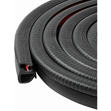 Premium Automotive Door Weather Stripping Rubber Edge Trim Seal Strip with Side Bulb Ideal for Cars, Trucks, RVs, Boats, and Home Applications