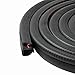 Door Rubber Seal Horizontal Bulb Extrusion 0.62" Bulb Height x 0.039"-0.137" Grip Range x 0.53 U Height (5 Feet)