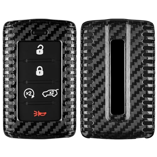 Coque clé carbone Jeep Wagoneer antichoc avec porte-clés