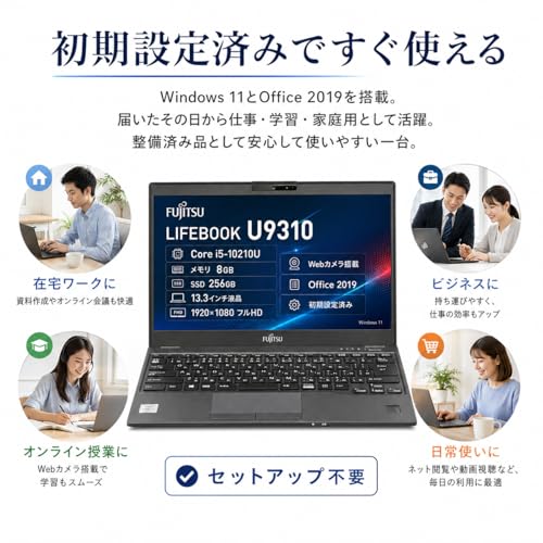 富士通 LIFEBOOK U9310 超軽量モバイルノート (整備済み品)