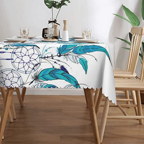 Evealyn Native American Dream Catcher Printed Rectangle Tablecloth Tabletop Covers Water Proof Decorative Cloth,For Dining Table Buffet Parties Camping #TOP2