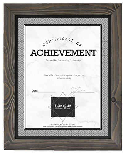 Mcs 8.5X11 Inch Asher Wood Document Frame, Gray Woodgrain (66967) #TOP16