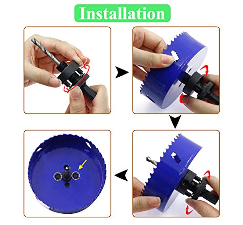Image of 4-3 /4 Inch Hole Saw with Arbor, 1.2 Inch Cutting Depth