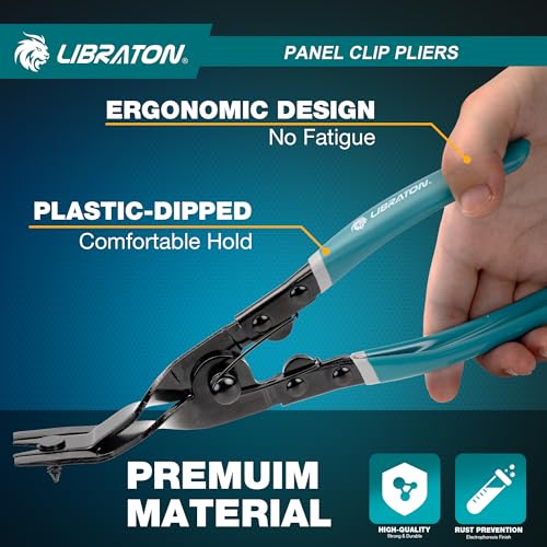Libraton Panel Clip Pliers Automotive Car Trim Removal Tool, Upholstery Interior Clip Removal Tool, Auto Door Panel Rivet Removal Automotive Fastener Push Pin Pry Pliers, Vehicle Dashboard Repair Tool - Thumbnail 3