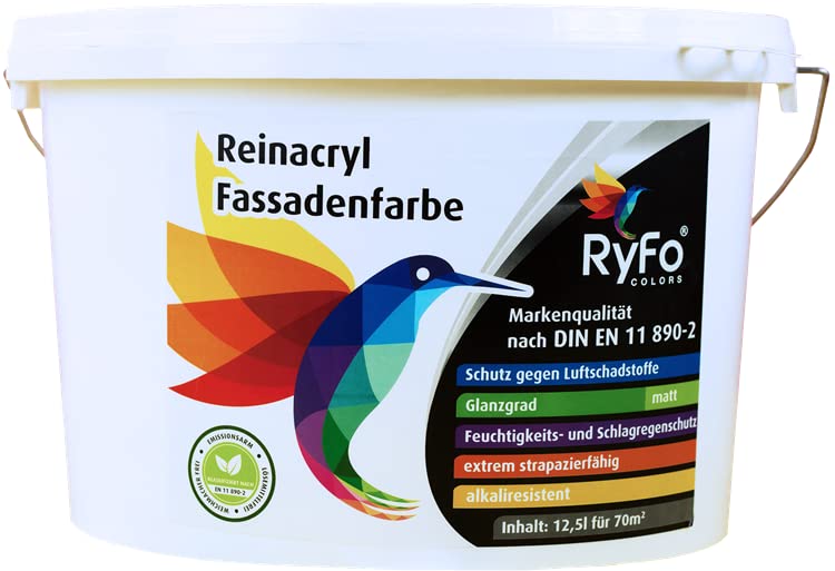 RyFo Colors Reinacryl Fassadenfarbe 12,5l (Größe wählbar) - Premium...