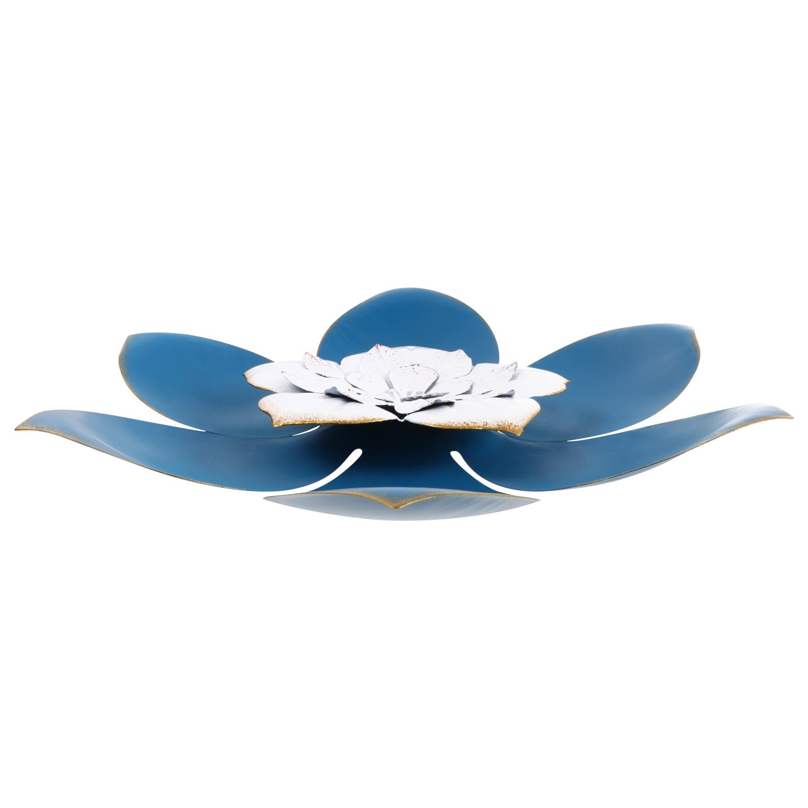 Abaodam Fiore Decorativo da Parete in Ferro Blu per Casa e Camera