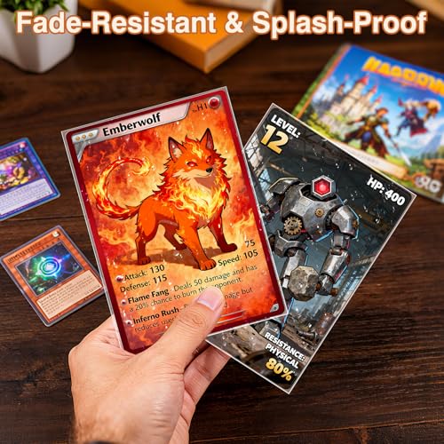 Pochettes pour cartes de collection grand format afin d'éviter les rayures