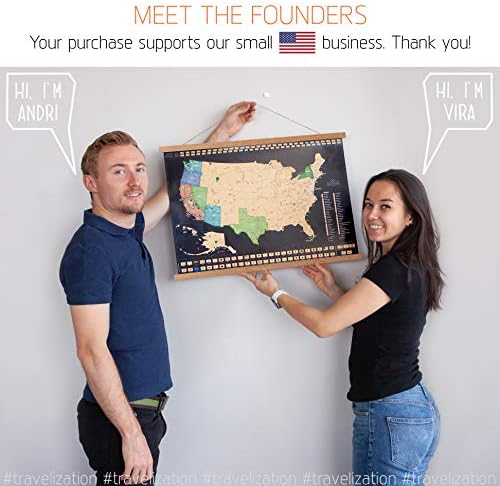 Travelization Scratch Off World Map with Flags - 24 x 17, Wall Art Poster, Wall Map, Living Room