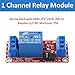 AEDIKO 4pcs DC 5V Relay Module - 1 Channel Relay Switch Board with Optocoupler Isolation, High or Low Level Trigger