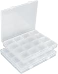 Segbeauty 56 Grids Clear Organizer Box, Gem Jewelry Plastic Storage Container with Dividers, Bead Organizer Earrings Storage Box Seeds Craft Organizer Screw Tool Boxes for Small Parts