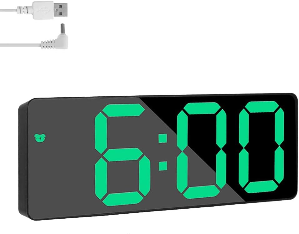 Keyohome Digital Alarm Clock, Acrylonitrile Butadiene Styrene, Black