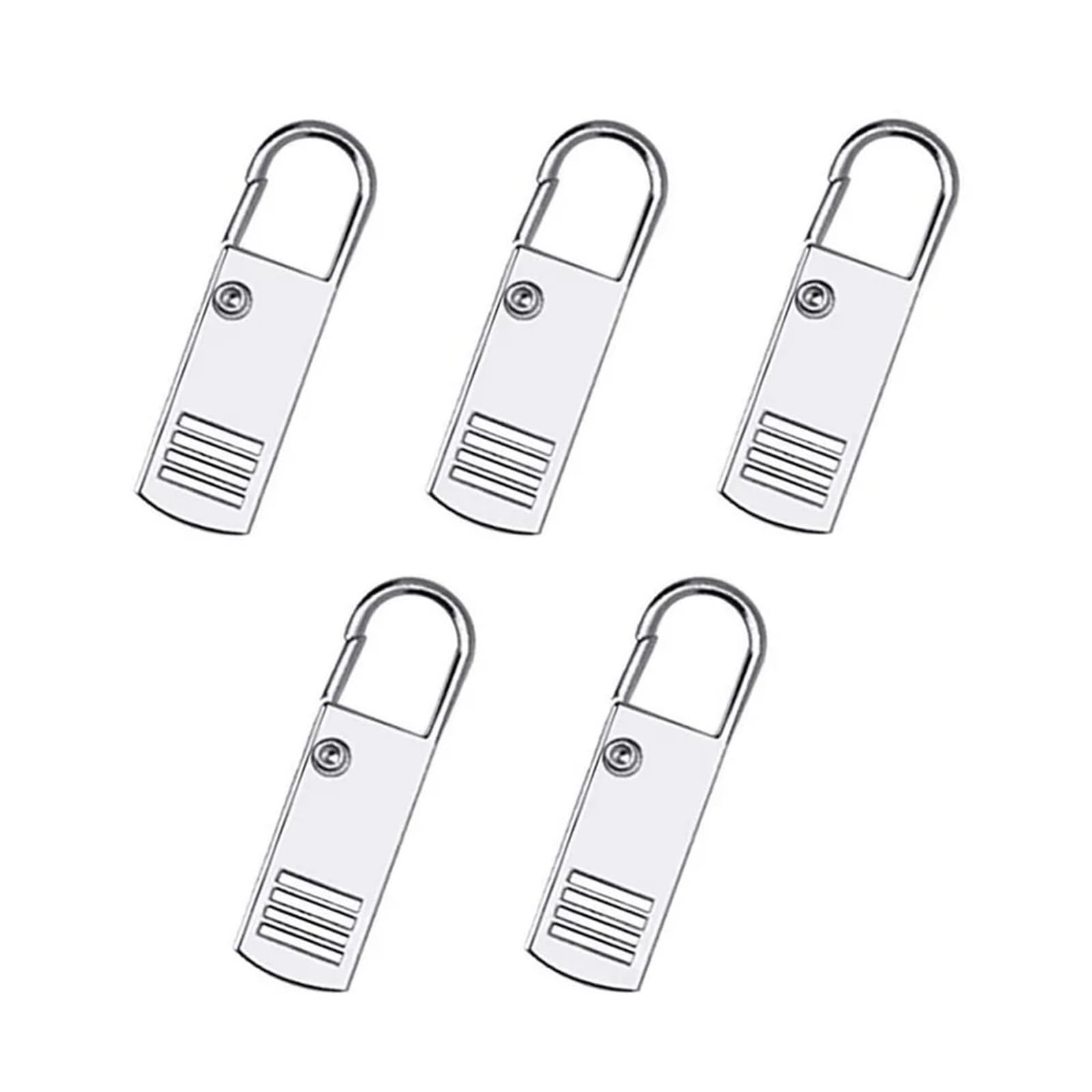 Części zamienne do suwaków, Zamek błyskawiczny. 50 sztuk metalowych zawieszek do zamka błyskawicznego, wielokolorowe(Silver)