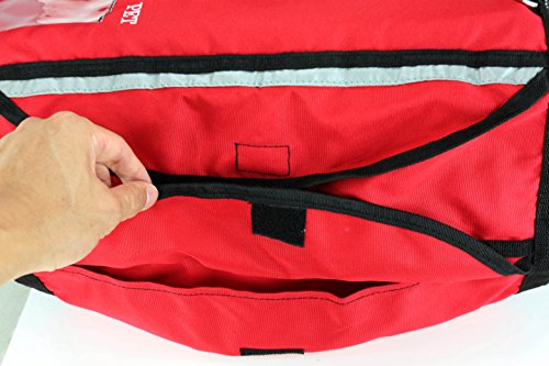 19" Travel Kennel Cover Dog Carrier Cat Crate Pet Kitten Puppy Cage Light, Cold & Wind Blocker Red Emergency Cover With Reflective Stripe For Small To Medium Size Pets #TOP5