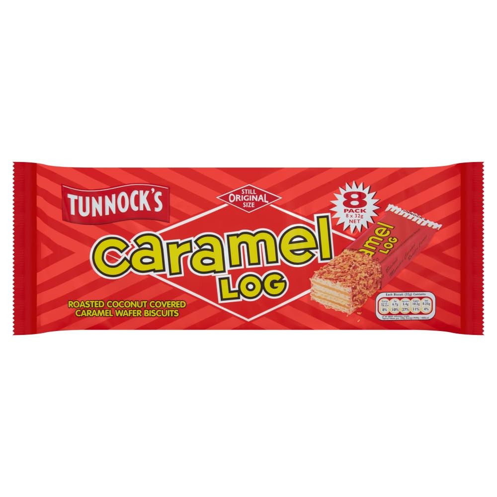 Tunnock's Caramel Logs Wafer Biscuits, 256g