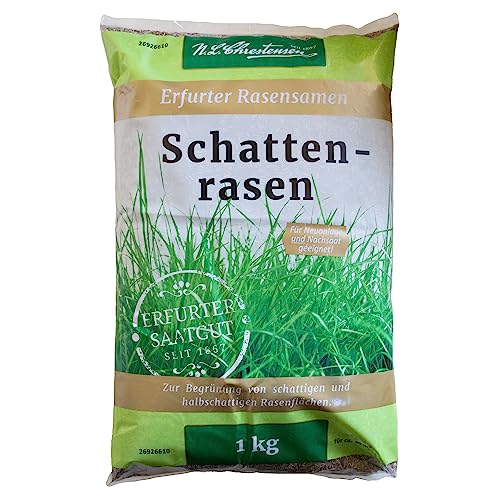 Schattenrasen 1kg, für 30m² Besondere Rasenmischung zur Begrünung von schattigen und halbschattigen Rasenflächen