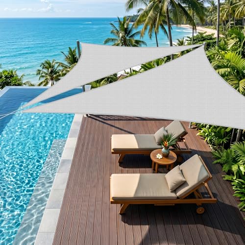 Image of KANAGAWA 16'x16'x16' Sun Shade Sail Gray Curved Triangle