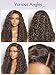 LUVME HAIR 18 Inch Highlight Brown Curly Lace Front Wig Human Hair Pre Cut Lace Glueless 5X5 Closure Wig Pre Plucked For Women 180 Density