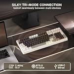 RK ROYAL KLUDGE F99 Clavier mécanique sans fil avec bloc-notes, tri-mode chaud swappable 95 %100 clés jeu clavier BT/2.4G/USB-C, Pro Logiciels, 5000mAh Batterie, interrupteurs à crème linéaire personnalisés