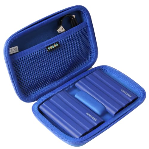 Samsung T7 Shield étui rigide adada pour SSD portable externe 1To 2To 4To bleu