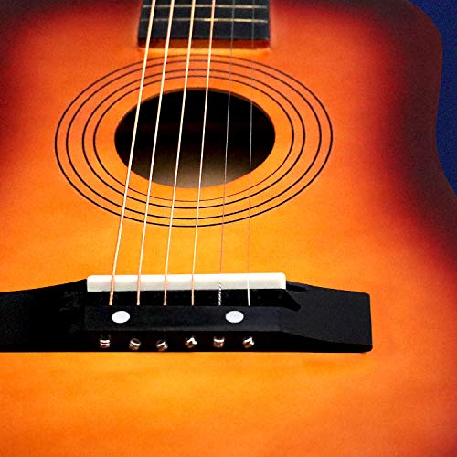 30 Inch Acoustic Guitar 1/2 Half Size Adult Kids Beginners Child Guitar Steel Strings Guitars with Gig Bag (Sunburst)