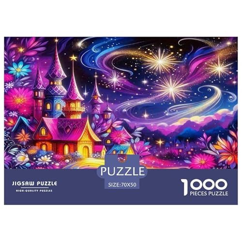 Puzzle de 1000 piezas de carton resistente con diseño de cielo estrellado soñador 70x50cm