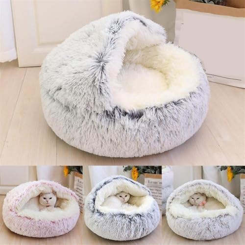 Nichoir à capuche pour chat stressé lit grotte anti glisse - 5