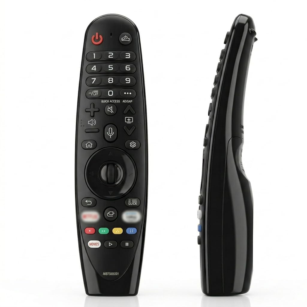 Control Remoto para LG Smart TV Universal Reemplazo Magic Remote MR20GA/19BA/18BA/21GA/22GA/23GA/650A/AKB75855501 Control Remoto Compatible con LG LED/HDTV/UHD/OLED/3D/4K (sin función Voz ni Puntero)