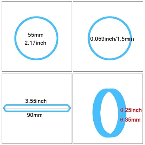 Amuu Rubber Bands Size 64 Blue Rubber Band 110Pack #64 Rubber Band For Office Supply Home Money File Folders Strong Elastic Rubber Bands #TOP2
