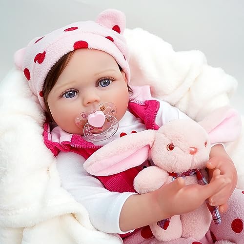 Brags 19 Inch Realistic Reborn Baby Doll,Newborn Baby Dolls Soft Full Vinyl Body Poseable Real Life Baby Dolls,That Look Real, Kids Gift Box for 3+ Year Old