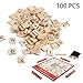 Produktbild lvedu 100 Holz Alphabet Buchstaben Fliesen Schwarz Scrabble Buchstaben Zahlen Crafts Educational Spielzeug für Kinder 100 PCS gelb