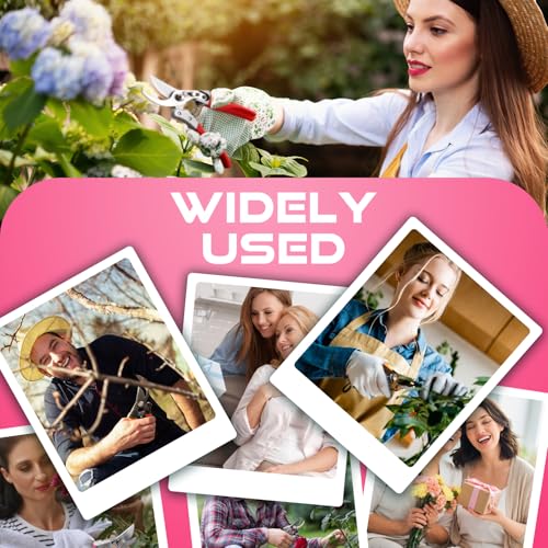 Image of DECERK 8.5 inch Bypass Pruning Shears for Women - Lightweight Garden Scissors, Ultra Sharp SK5 Blade, Ergonomic Handle Reduces Hand Fatigue, Ideal Pruners for Arthritic Hands, Pink Tools Gift for Mom