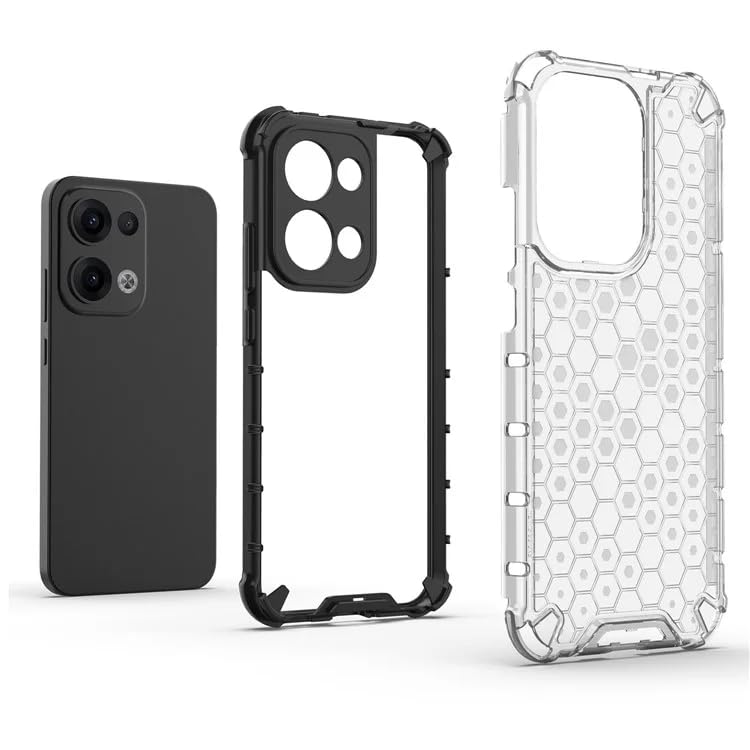 Image of Hard PC Back Case Cover for Oppo Reno 13 5G Anti Slip Ultra Thin Shockproof Reinforced Corners (Polycarbonate|Clear)