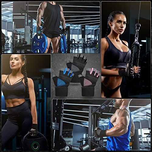 COFIT Fitness Handschuhe für Damen und Herren, Atmungsaktive Trainingshandschuhe rutschfeste Gewichtheben Handschuhe mit Handgelenk Unterstützung für Gym Übung, Krafttraining, Bodybuilding - Rosa M