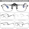 SUEIANNMN Clip On Rimmed Reading Glasses, Flip Up Magnifying Glasses, Metal full-Frame Magnifiers Lenses Readers Unisex (Black, 2, x, Clear)