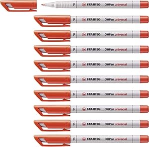 Stabilo OH Pen Universal Permanent-Marker Rot, 10er