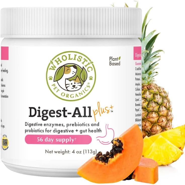 Wholistic Pet Organics: Dog Probiotics and Digestive Enzymes,Supports Immune System Gut Health,Pet Probiotics for Dogs Digestive Health…