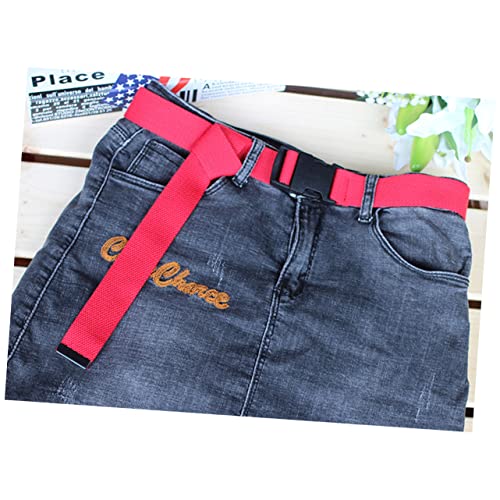 NOLITOY 2pcs Plastic Buckle Canvas Belt Lightweight Waist Belt for Women Men Unisex Casual Simple Comfortable Random3