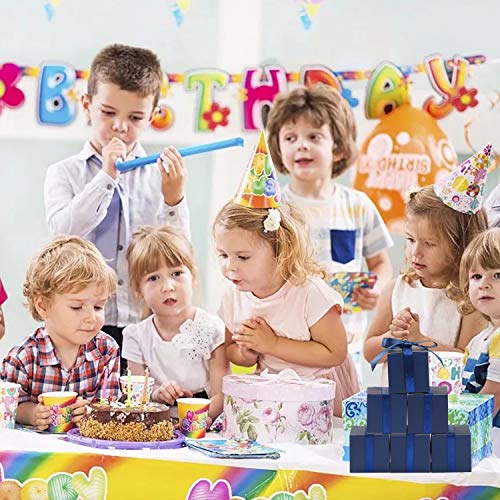 Cotopher 60Pcs Small Gift Boxes, Favor Boxes 2X2X2 Inches Paper Gift Boxes With Ribbons Candy Box For Wedding Favors Baby Shower Bridal Shower Birthday Party (60Pcs 2X2X2, Blue) #TOP1