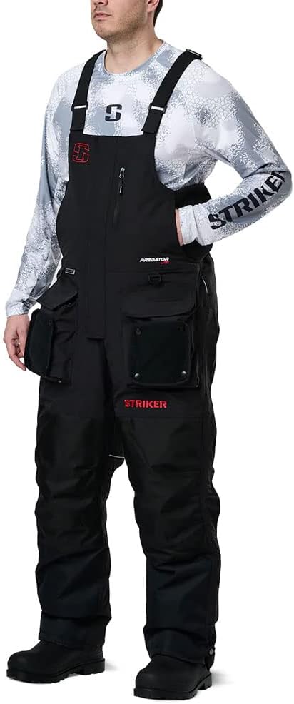 Striker Men's Prеdаtor Lite Durable Windproof Water-Resistant Outdoor Ice Fishing Bib with Sureflote Flotation Technology - Image 3
