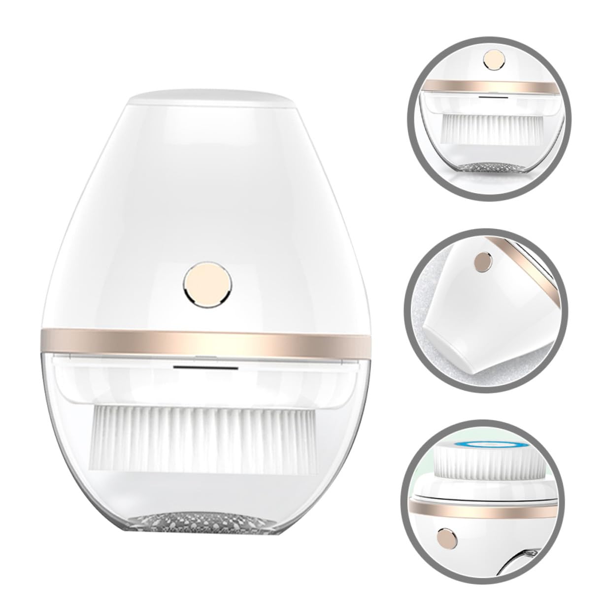 Cepillo Eléctrico de Limpieza Facial Sónico Cabezal de Silicona, 300mah, Material Abs y Electrochapado para Cuidado Profundo y Minimización de Imperfecciones