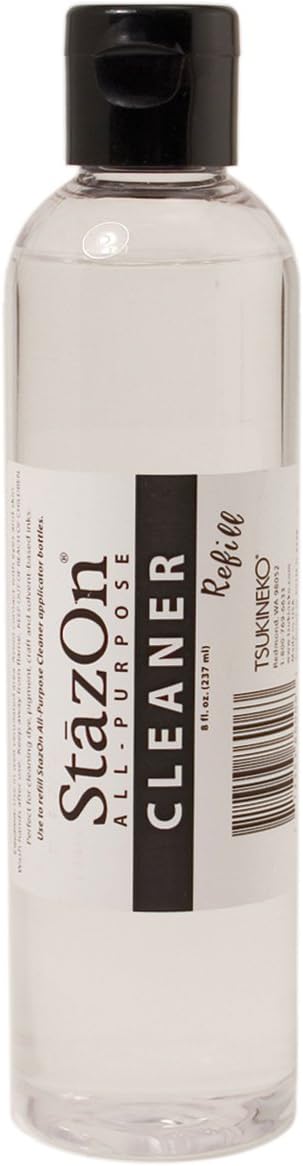 8-Ounce Refill StazOn All-Purpose Stamp Cleaner, Lightly Lemon Scented