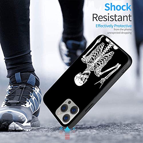 Elightvap Compatible With Iphone 12 Pro Max Case Rock Skeleton Designed For Women Girls Men,Gel Rubber Full Body Protection Shockproof Drop Protection Cover Tpu Case Iphone 12 Pro Max Case 6.7 Inch #TOP5