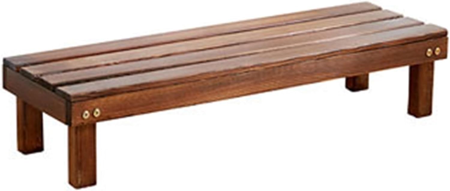 Wooden Flower Pot Organizer Rack – Long Storage Bench with Shelves for Indoor/Outdoor Plants, Gardening & Home Decor(100 * 25 * 12cm)