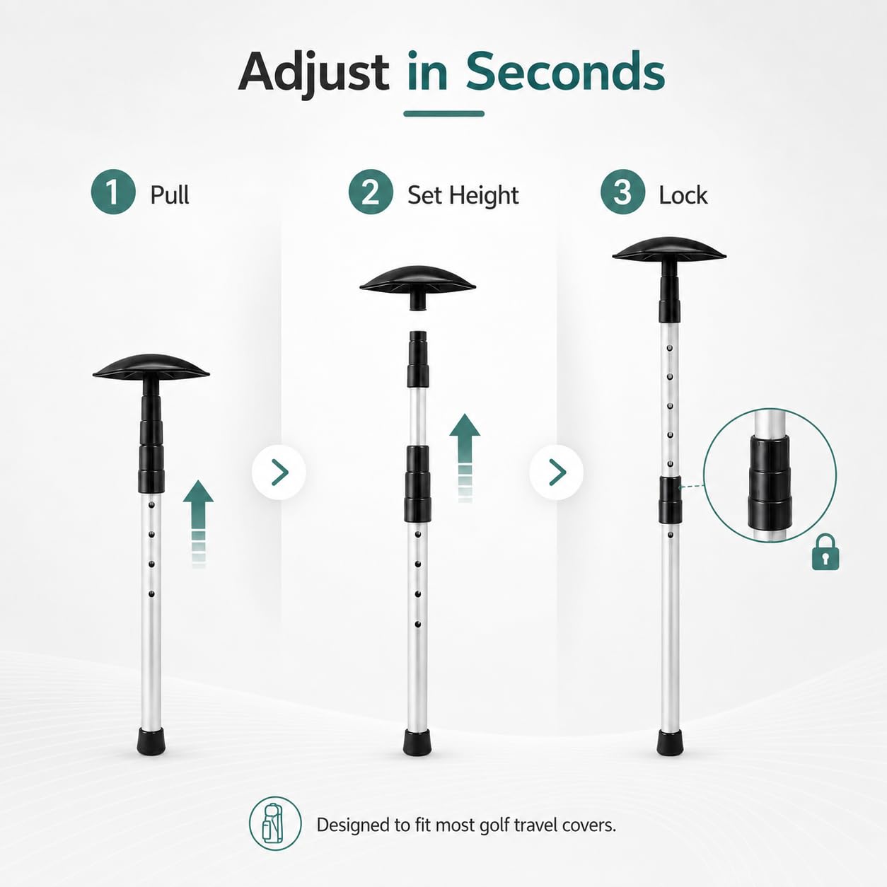 Golf Protector Covers Support System Backbone