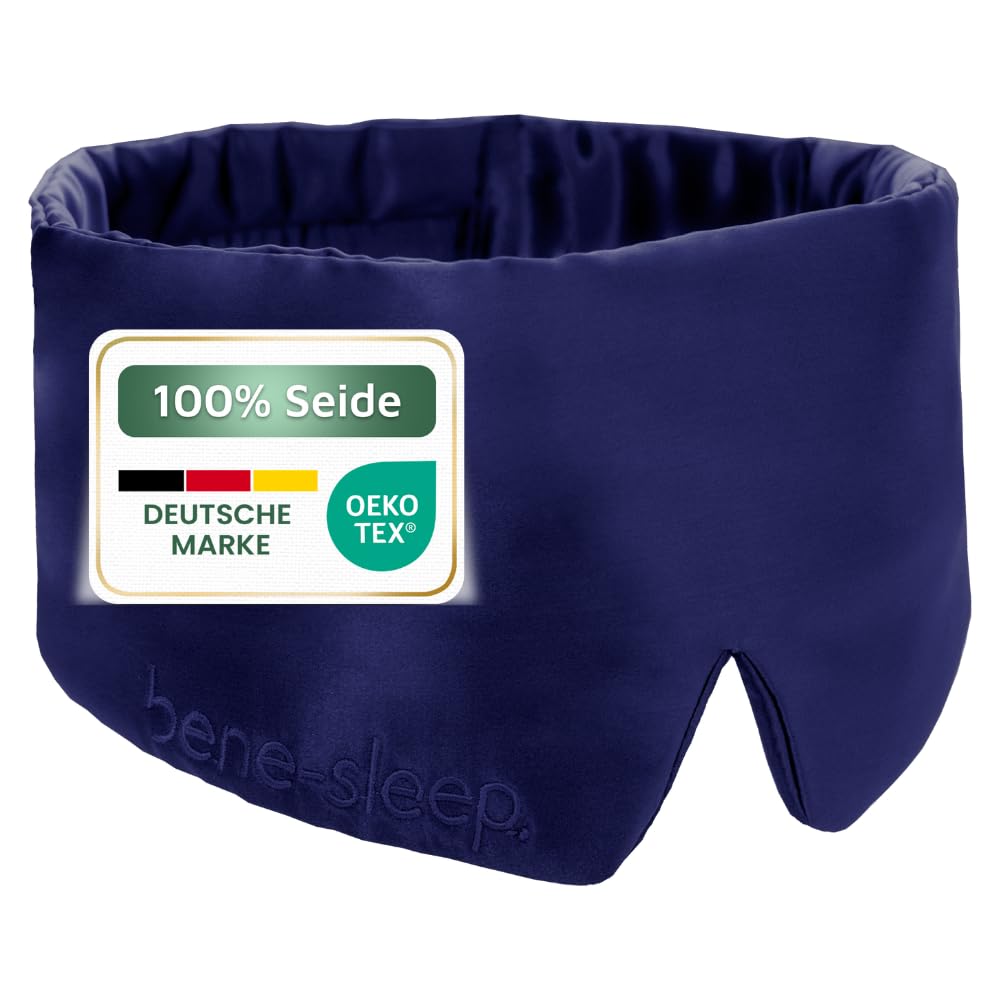 Masque de sommeil en soie de qualité supérieure - 100 % étanche à la lumière - Rembourrage doux pour les nuages - Lunettes pour un sommeil réparateur - Doux pour la peau et luxueux - Pour
