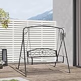 Gartenschaukel für 2 Personen Hollywoodschaukel Schaukelbank Metall Bronze - 7