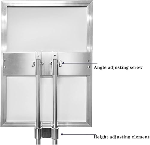 Miniatura 4 de Soporte ajustable para letreros de pedestal A2A3A4, soporte de letrero de piso de 8.5 x 11 pulgadas, soporte de póster con marco abierto a presión