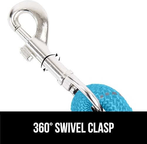 Miniatura 36 de GORILLA GRIP Correa para perro, correas de cuerda reflectantes resistentes para perros de razas grandes, medianas y pequeñas, esencial para el Negro